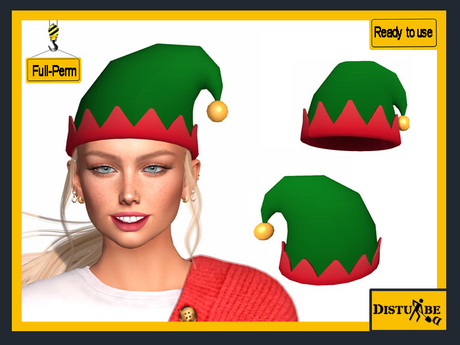 Second Life Marketplace - ::DisturbeD:: Christmas Kawaii Cute Elf Hat